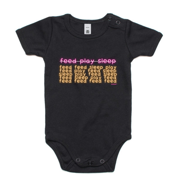 Feed Play Sleep (or not) infant bodysuit