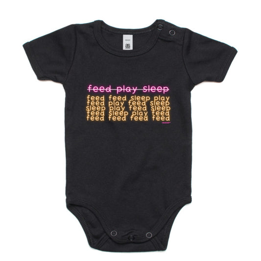 Feed Play Sleep (or not) infant bodysuit