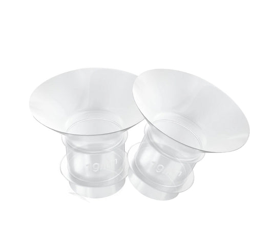 Silicone flange inserts for breast pumps